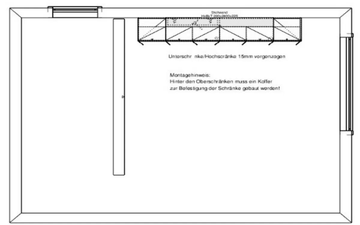 Grundriss Häcker Concept Porto Smaragdgrün Grifflos