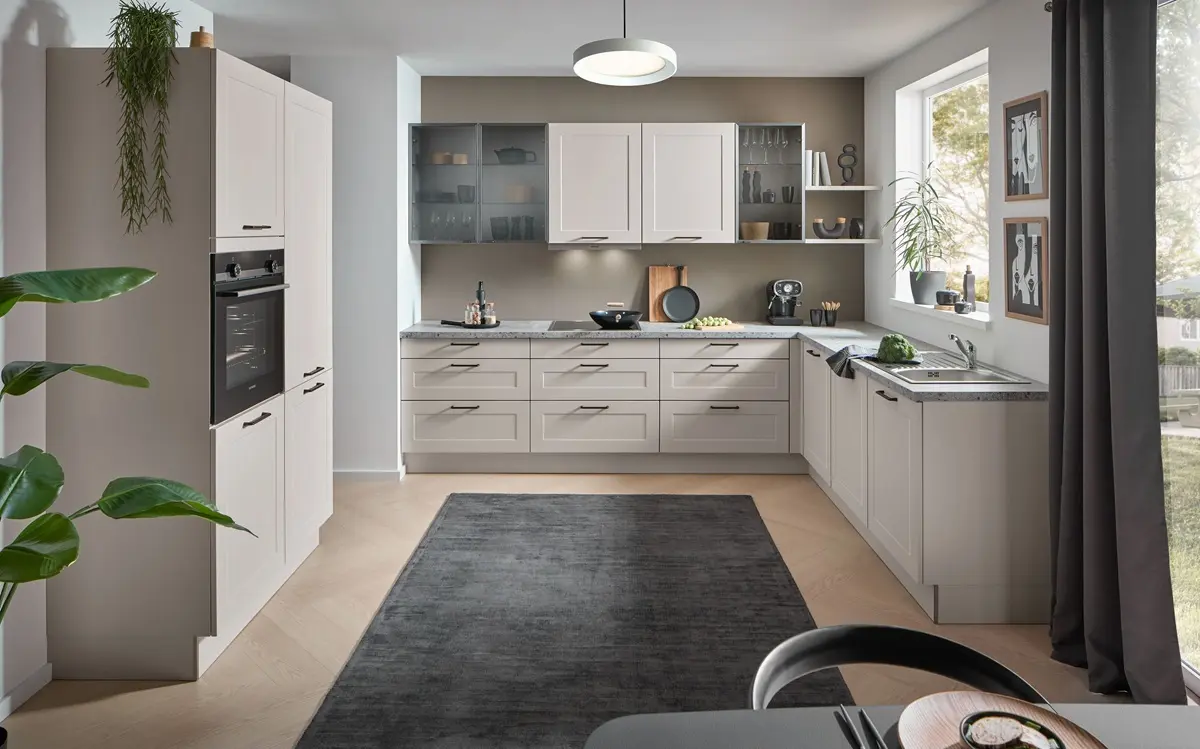 Häcker Küche Roma moderne Landhausküche Sandgrau