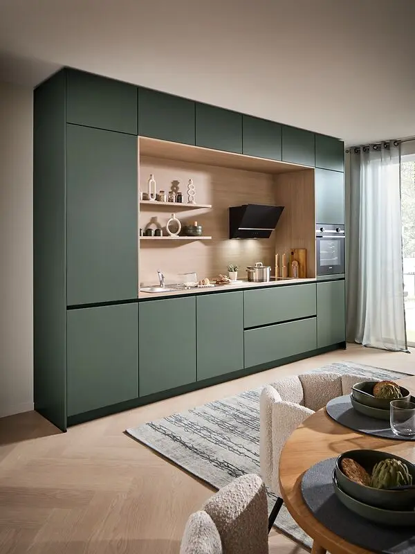 Häcker Concept Porto Smaragdgrün Grifflos 1