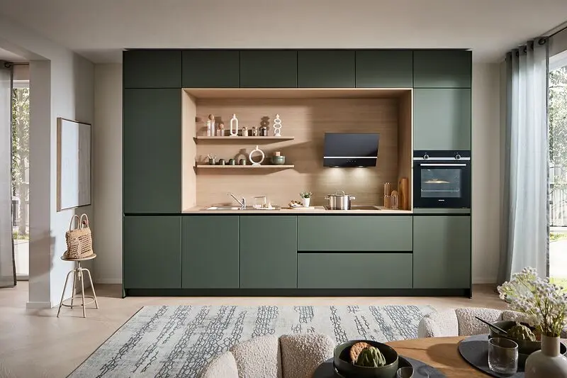 Häcker Concept Porto Smaragdgrün Grifflos 2